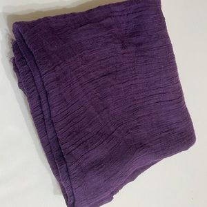 Nordstrom Tasha Linen Cotton Purple Scarf New Tag